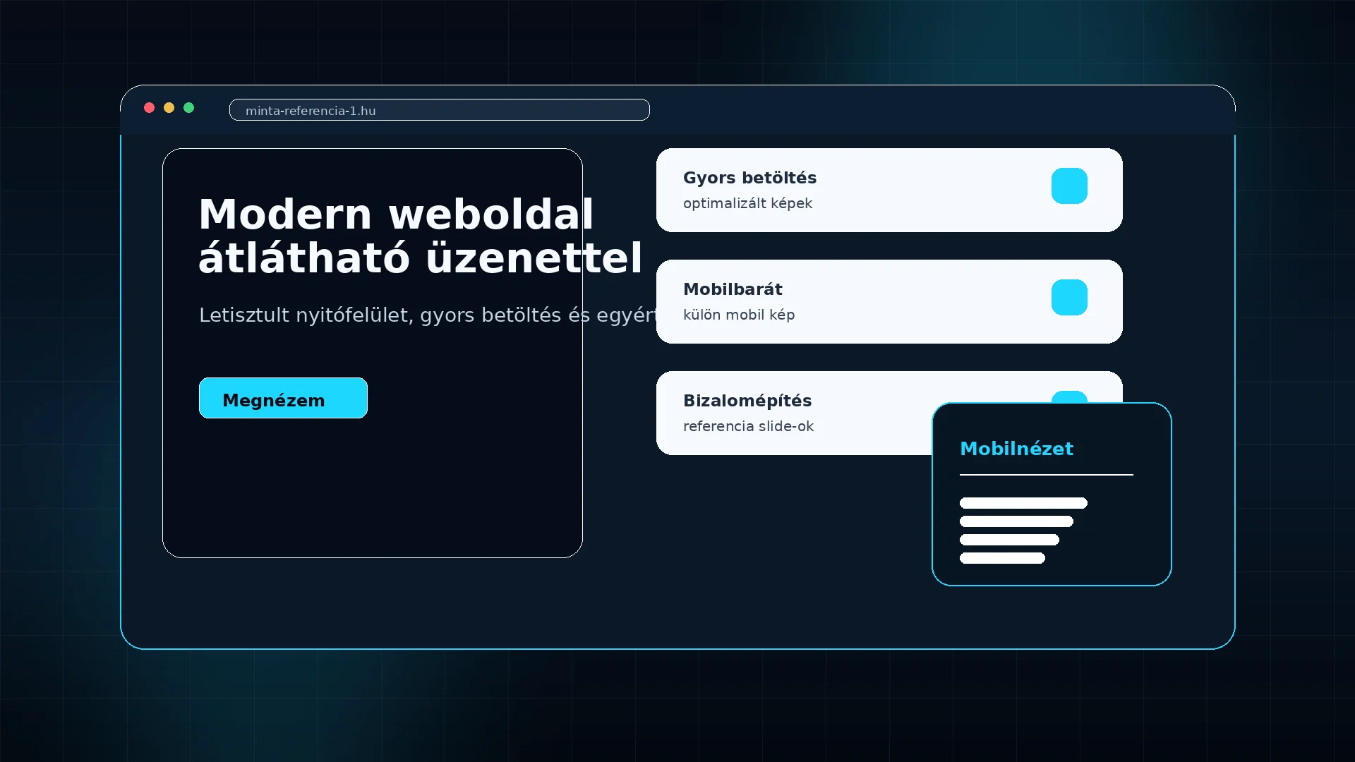 Modern vállalati weboldal