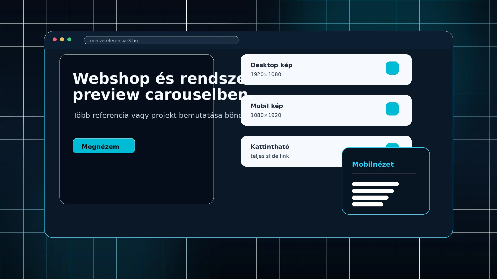 Webshop és rendszer preview