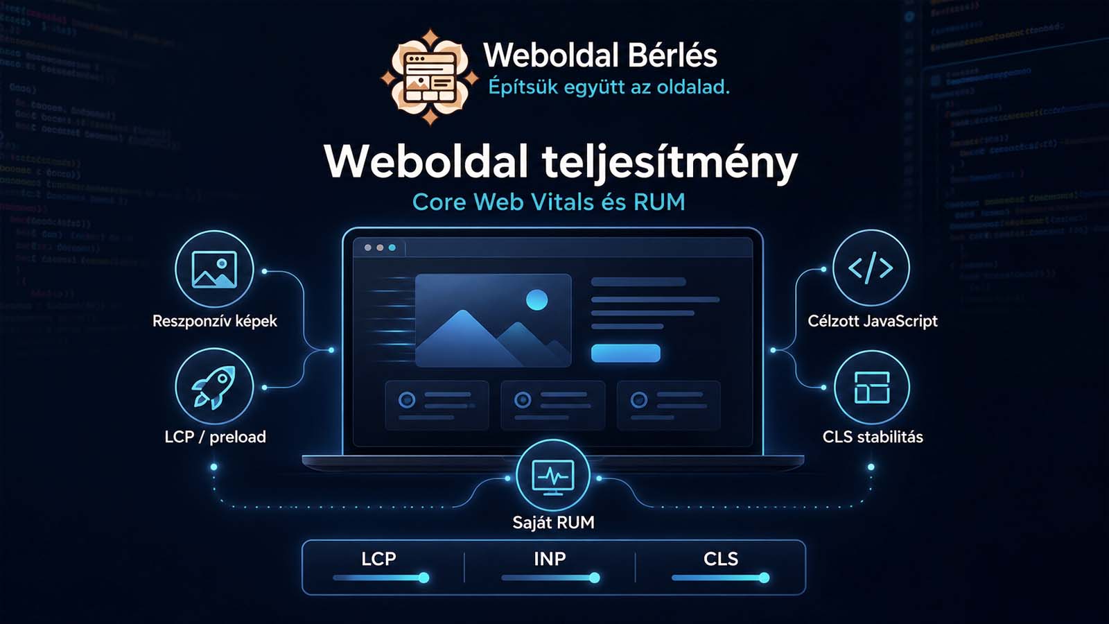 Weboldal teljesítmény, responsive képbetöltés és Core Web Vitals mérés a Weboldal Bérlés rendszerében