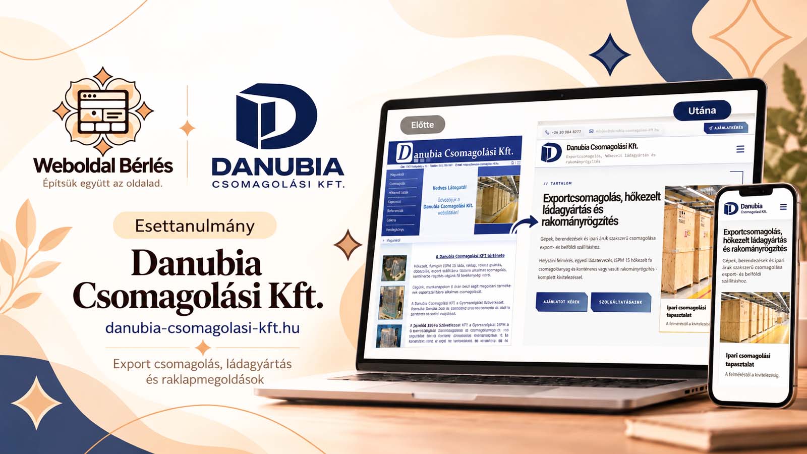 Danubia Csomagolási Kft. – a megújult weboldal előtte és utána