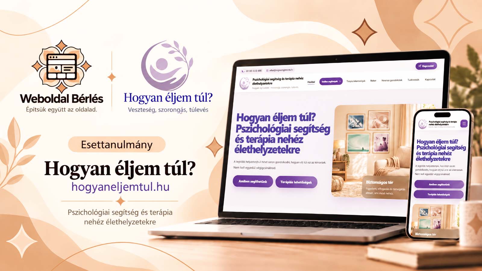 Hogyan éljem túl? – tartalomközpontú szakértői weboldal a Weboldal Bérlés rendszerében