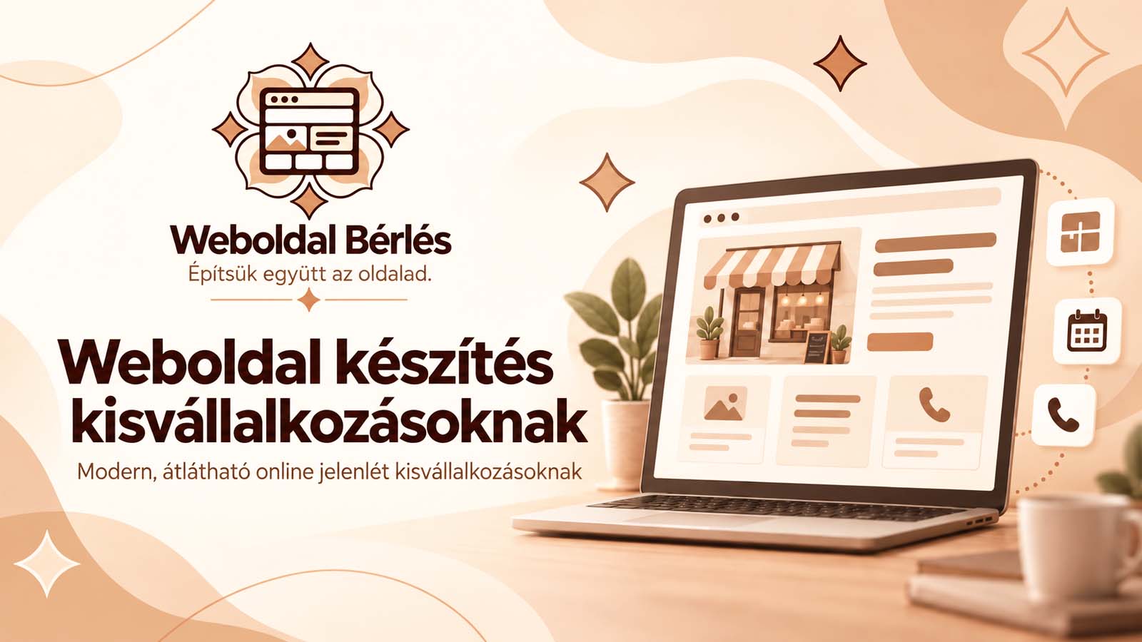 Weboldal készítés kisvállalkozásoknak – modern moduláris weboldal szakértői háttérrel
