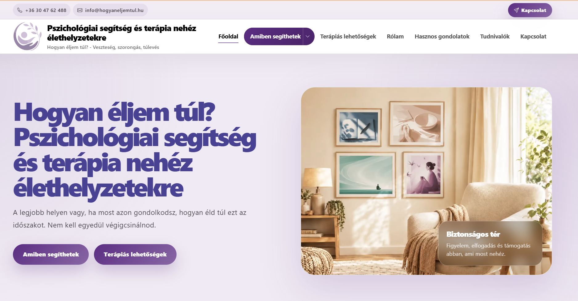 One Page weboldal